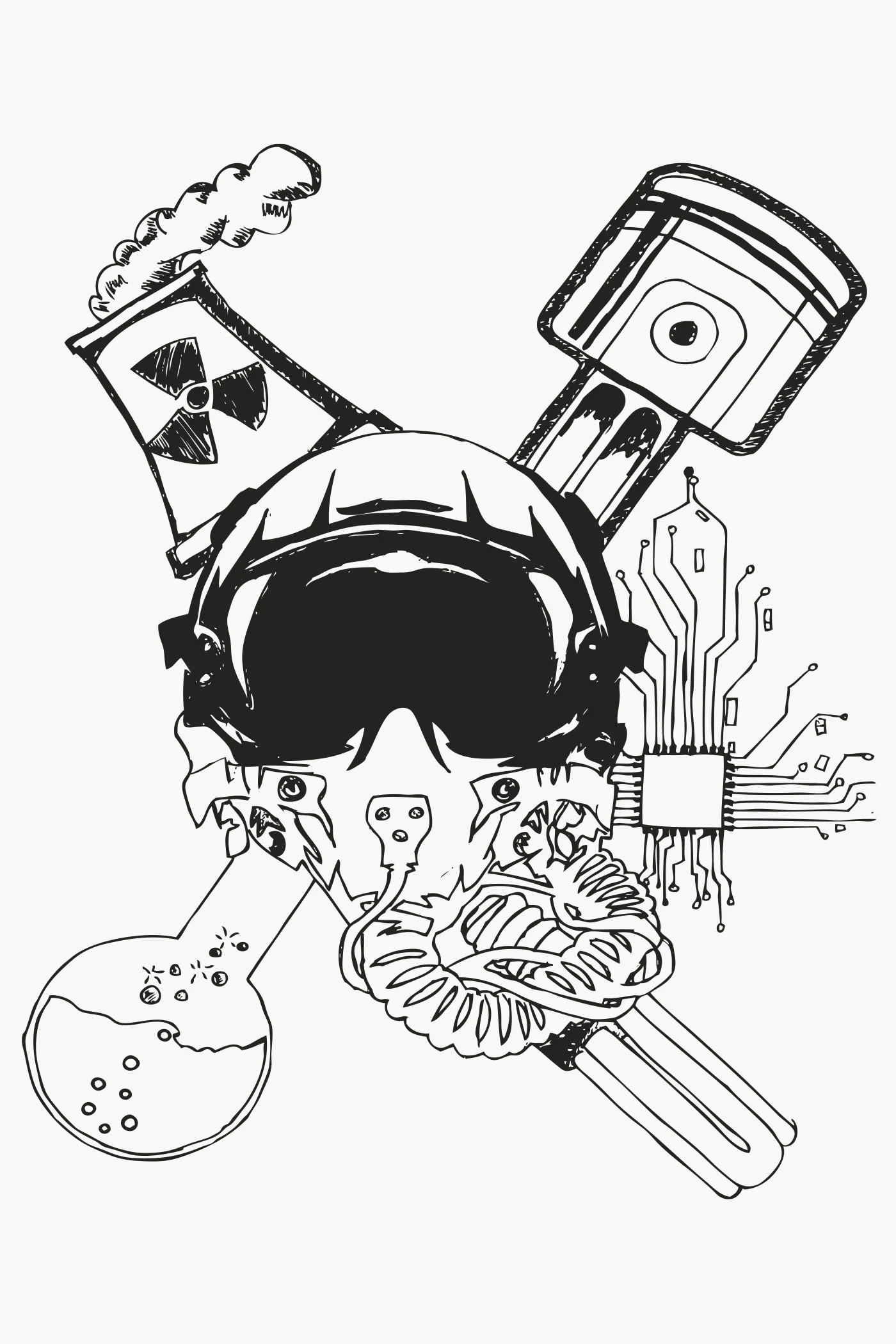 Grafica di felpe e merchandising scolastico per l'Istituto Marconi di Padova